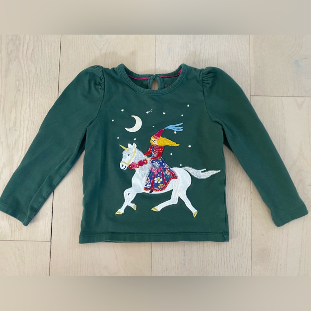 Mini Boden Unicorn Top: 2-3Y